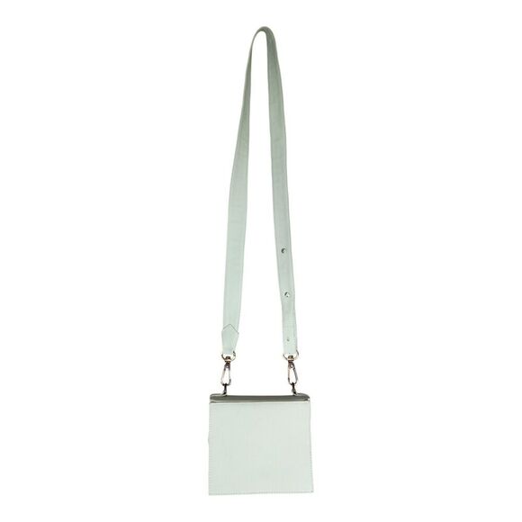 Parchita Shoulder Bag Purse Detachable Strap Mint Green Mini Vegan Leather - Picture 4 of 13